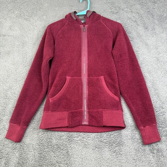 Kavu Womens Small Deep Pile Fleece Full Zip Fleece Hoodie Purple Soft Outdoor - Picture 1 of 11